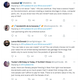 A screenshot of tweets of fans disagreeing with Baker that blew up on social media.